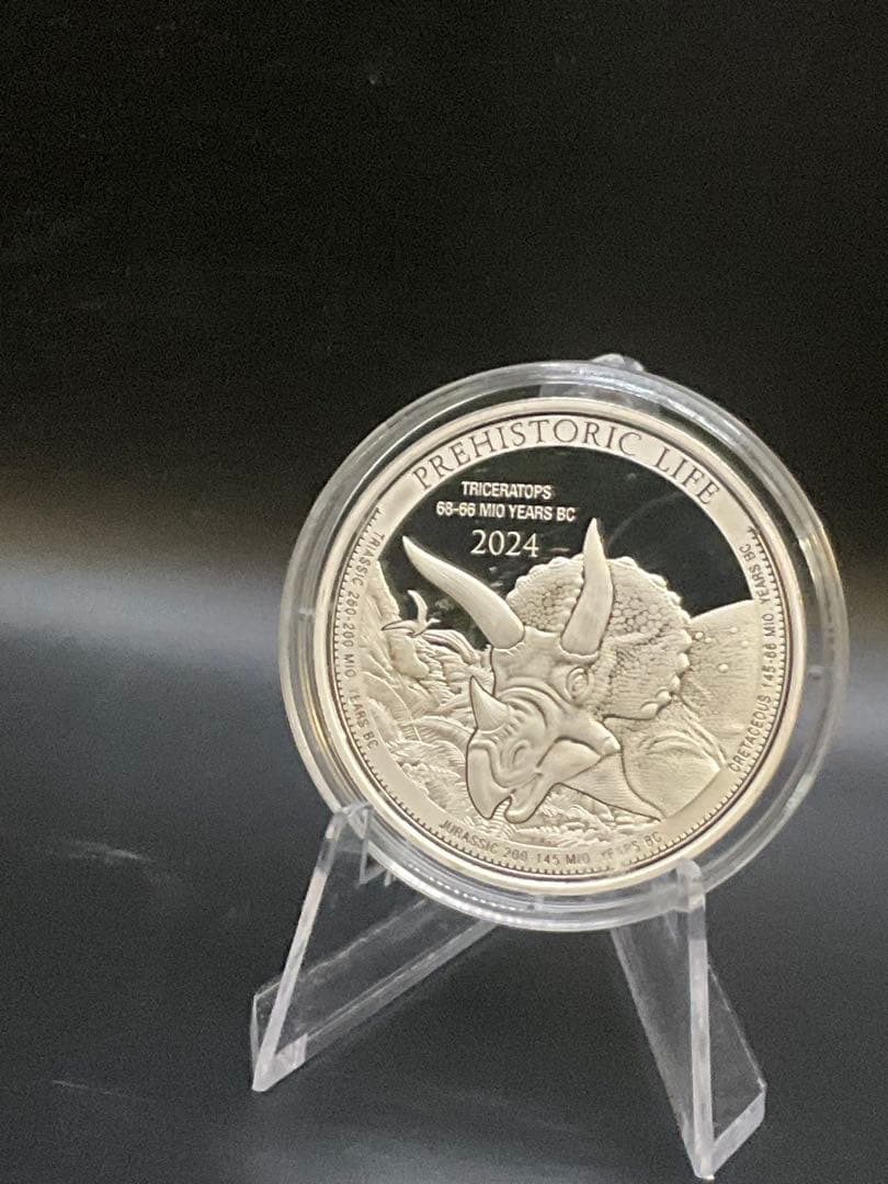 2024年 トリケラトプス PREHISTORIC LIFE 1オンス銀貨