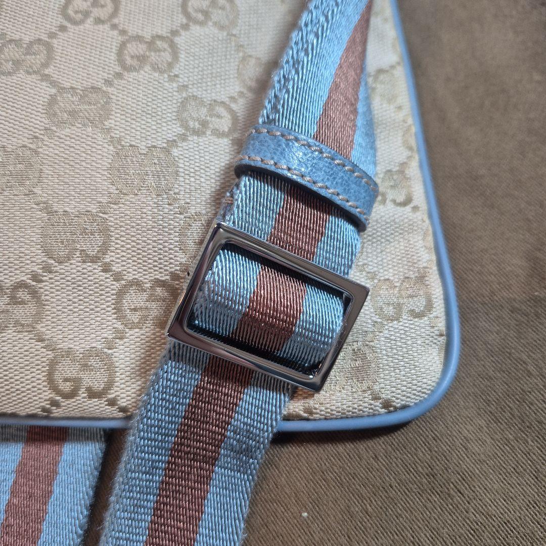 希少　GUCCI グッチ GGキャンバス シェリー ウェビング ショルダーバッグ