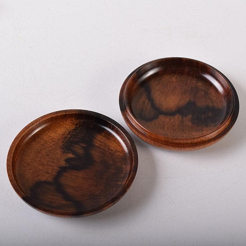 茶道具　中林星山造　黒柿　時鳥蒔絵　香合　共箱　V　7901