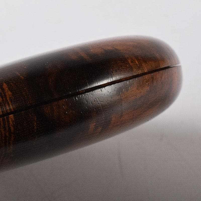 茶道具　中林星山造　黒柿　時鳥蒔絵　香合　共箱　V　7901