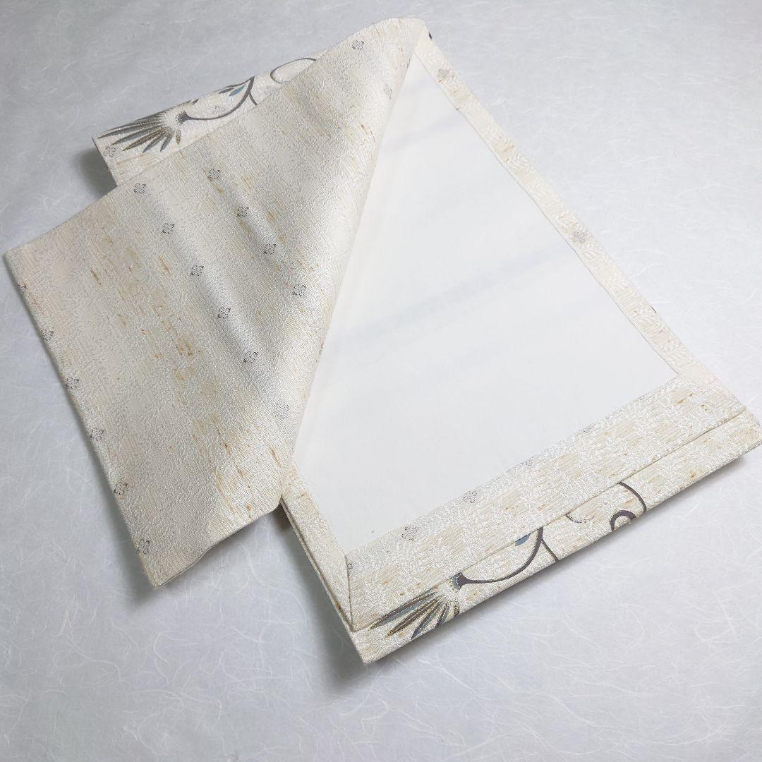 正絹 名古屋帯 開き仕立て ぜんまい 西洋唐草図案 極上 逸品 未使用品