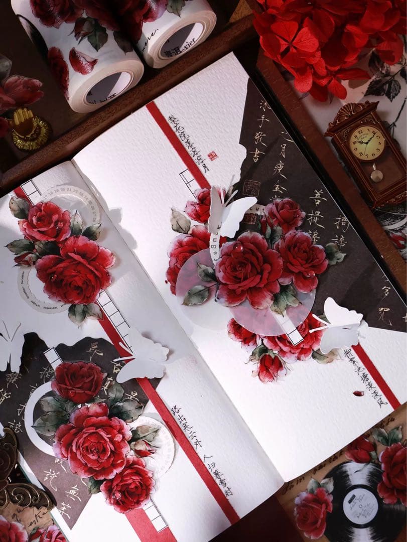 ⭐️SALE⭐️壹洱原创《旧日红笺》海外マスキングテープ　マステ 【2564】