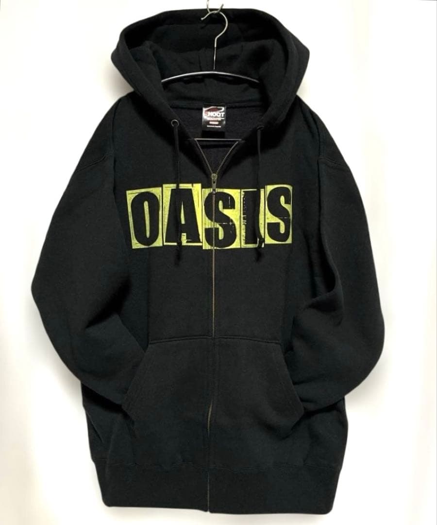 オアシス oasis フーディ　　　　　　　　　　　　　　ジップパーカー 黒 M
