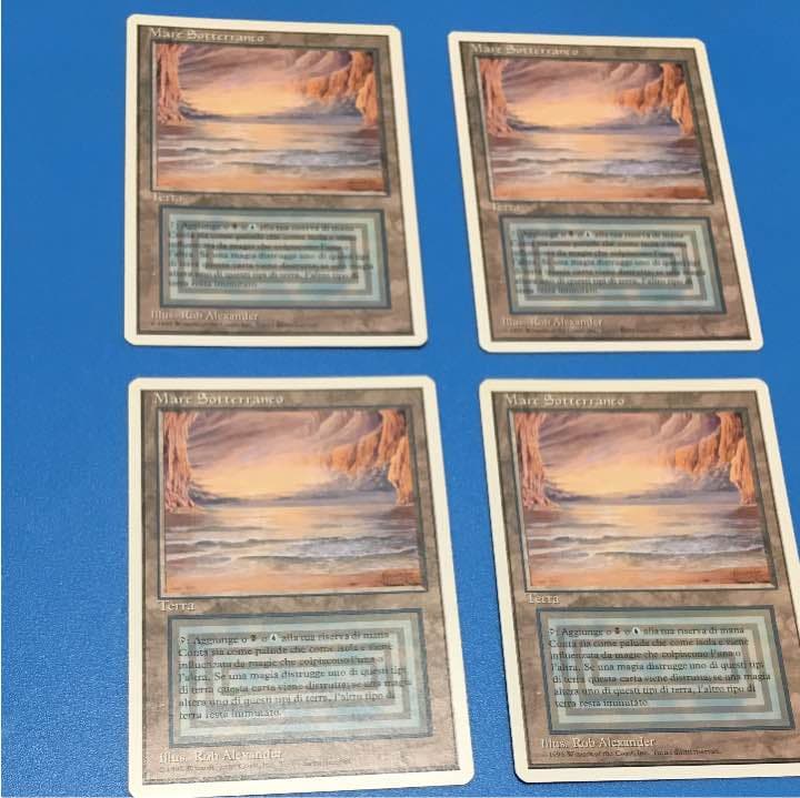 MTG デュアルランド Underground sea イタリア語版 4枚セット