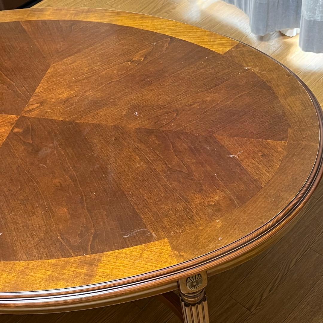 テーブル　輸入家具　高さ40cm 楕円形