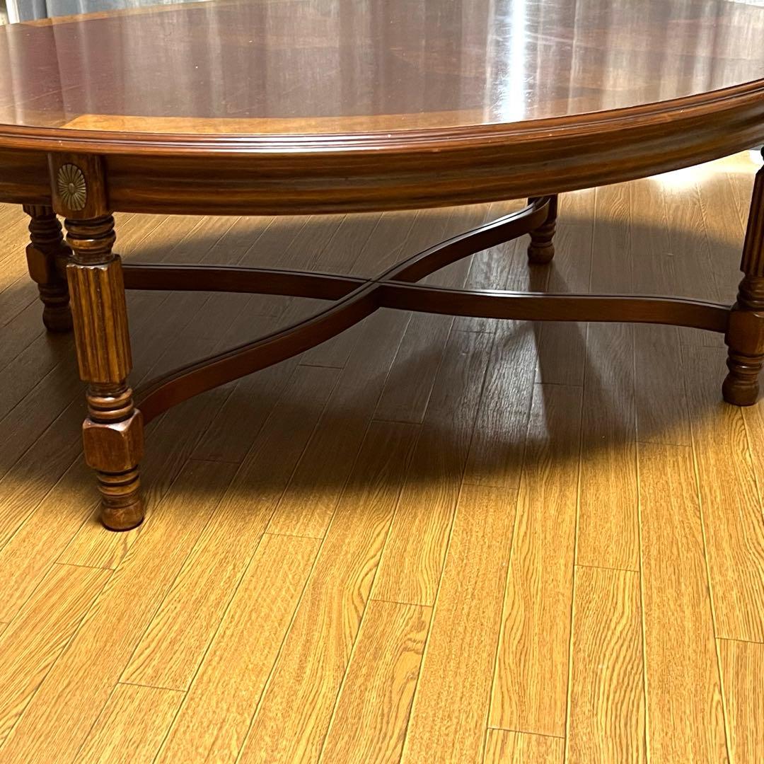 テーブル　輸入家具　高さ40cm 楕円形