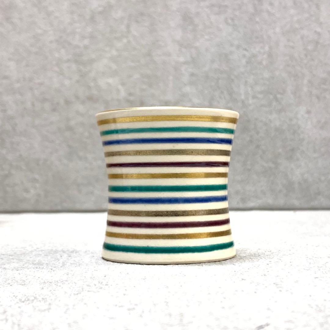 蓋置 手塚充 仁清写独楽端文 共箱 金 茶道具 B-3