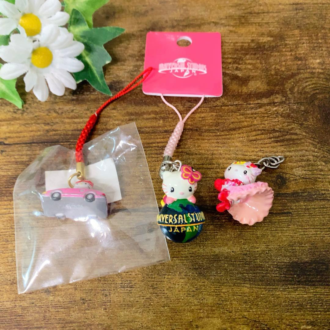 レア　サンリオ ハローキティ USJ限定　 ドレス 車　地球儀　根付　3点