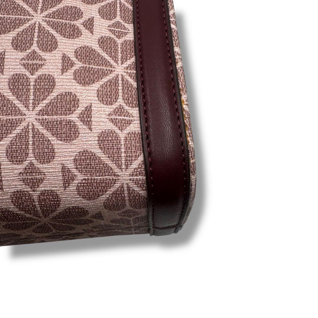 極美品 ケイトスペード ジャガード トートバッグ フラワー 2way