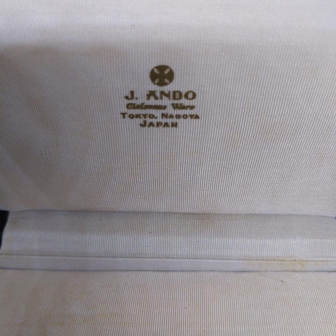 安藤七宝 J. Ando 帯留め 青と金 当時物