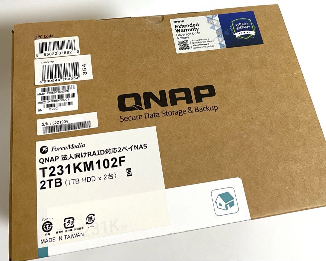 QNAP TS-231K 2TB搭載Eモデル T231KM102 HDD NAS