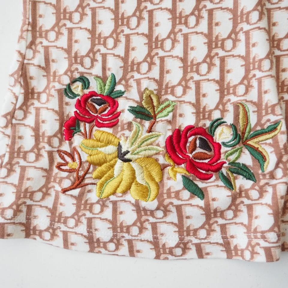 希少 クリスチャンディオール ジョンガリアーノ期 トロッター柄 刺繍 トップス