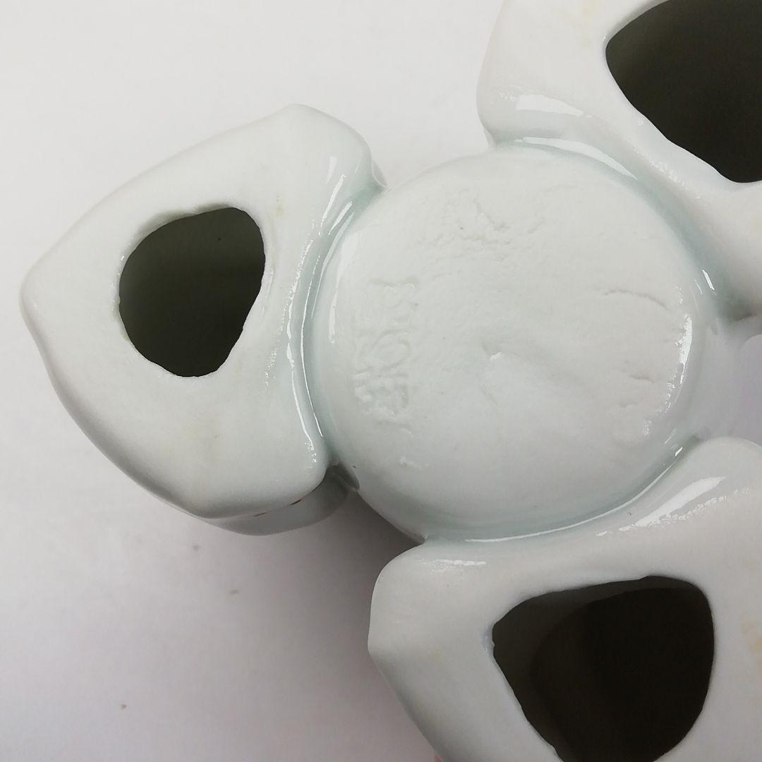 Ｗ４９　蓋置　『三ツ兎　蓋置』『高野昭阿弥 造』　共箱　茶道具