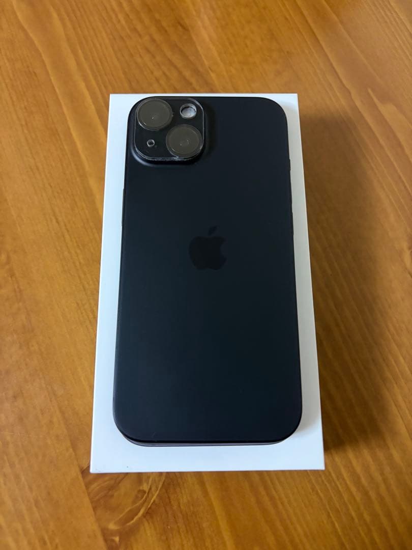 【美品】iPhone15 128GB 本体 ブラック 箱あり ジャンク アップル