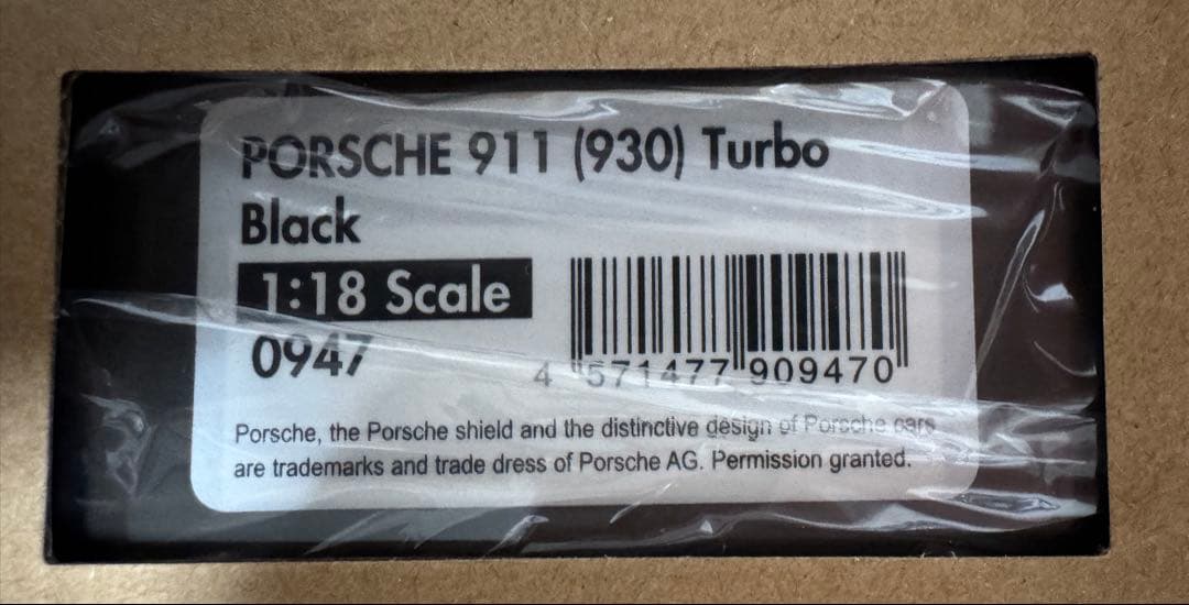 超希少　イグニッションモデル　ポルシェ 911 ターボ 1/18 ブラック　新品