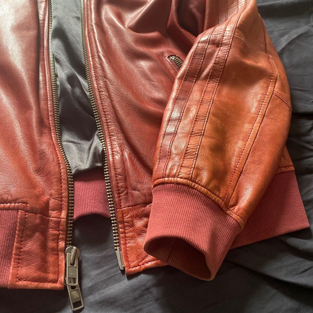 AVIREX 革ジャン　レッド