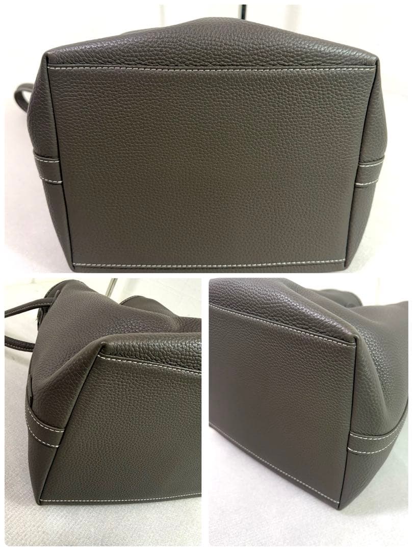 美品　ヴァジック ショルダーバッグ　ボンド グレー　レザー　ハンドバッグ