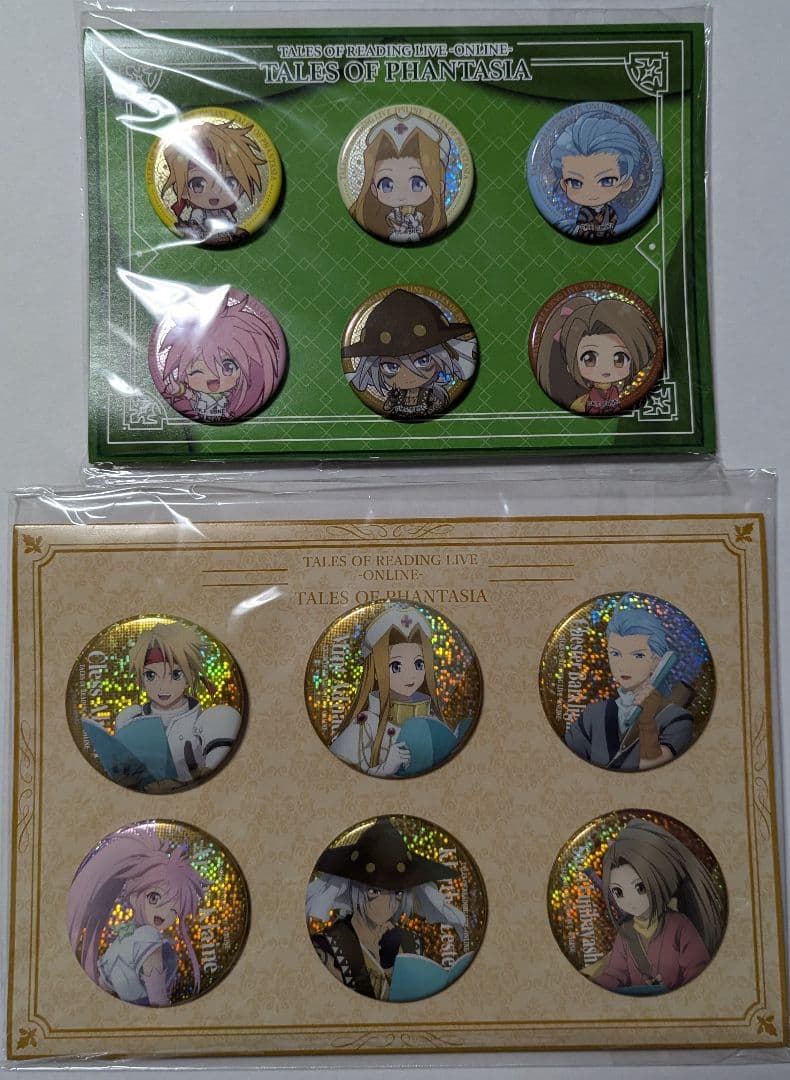 テイルズ　ファンタジア　缶バッジ　クレス　ミント　チェスター　アーチェ　クラース