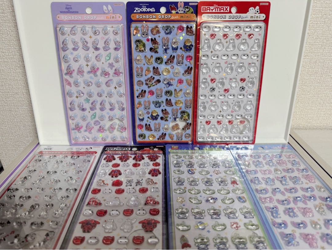 ボンボンドロップシール　ミニ　ディズニー7種　新品未開封