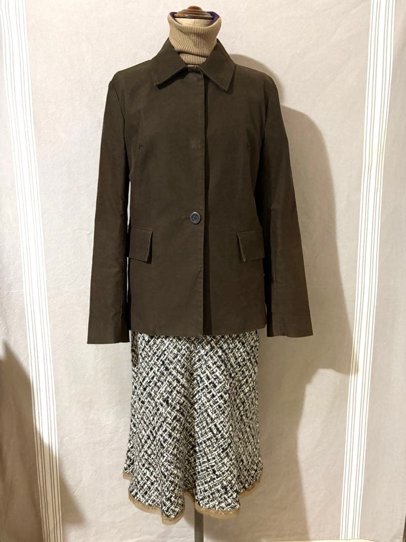 【新品・未使用】PRADA★ミックスツィード★膝丈スカート★38 イタリア製