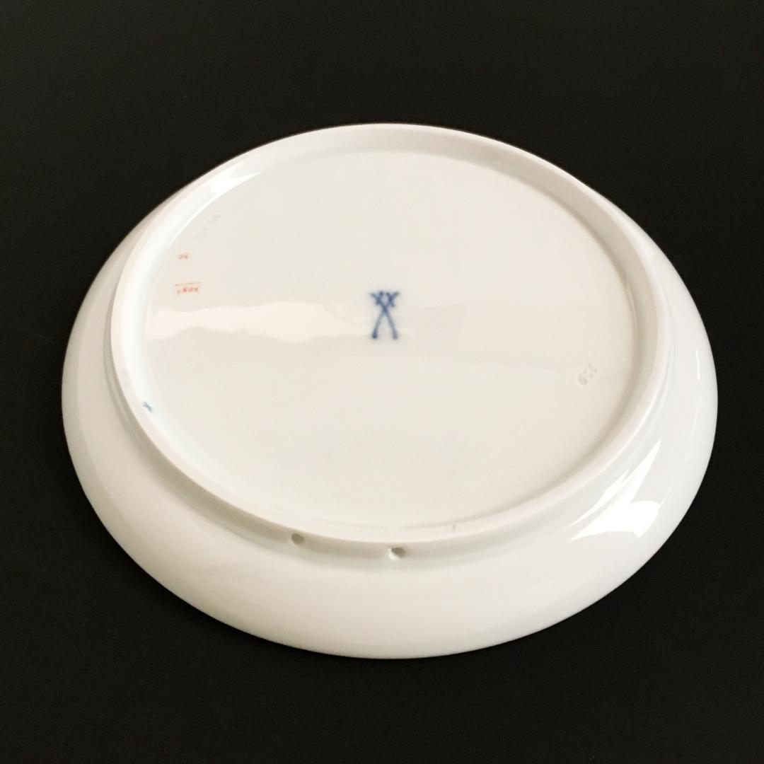 マイセン 金彩 果実文 フルーツ コバルト 絵皿 プレート直径 17センチ ⑤