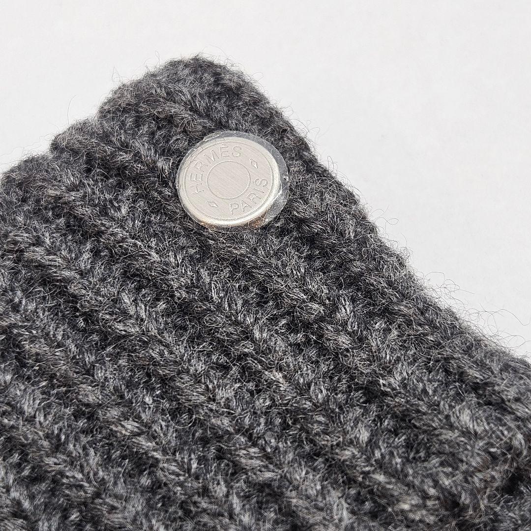 新品 エルメス ミトン ウインター フォーブル グレー 手袋