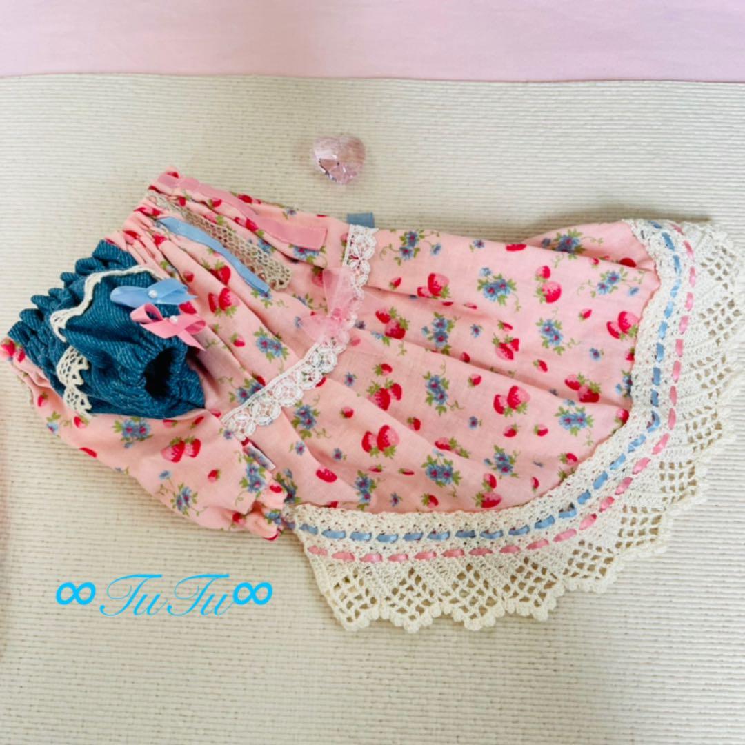 春色ワンピース　∞TuTu∞  犬服ハンドメイド　犬の洋服　犬服ワンピース
