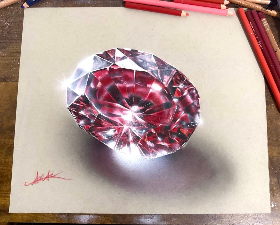 色鉛筆画 ルビー(原画)