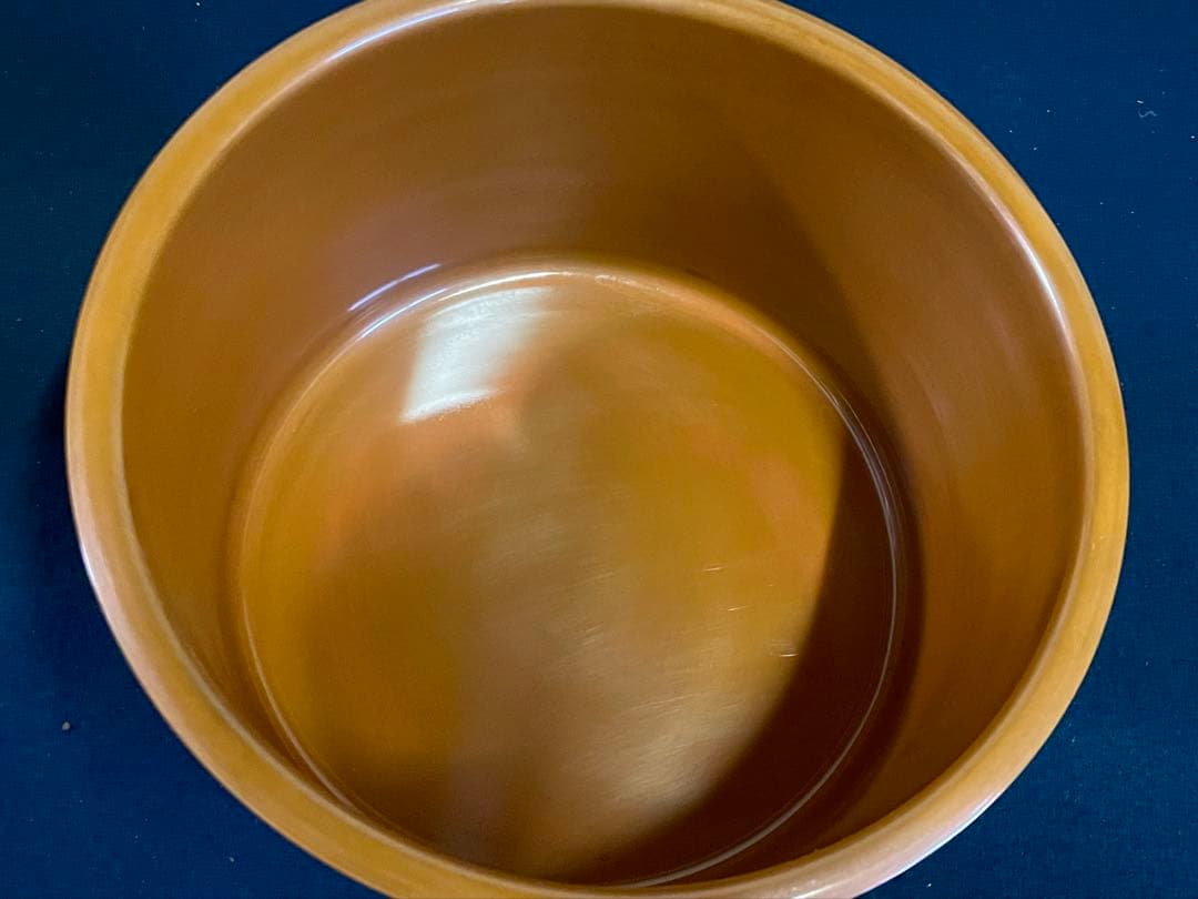 【未使用 美品】「母」 立礼 御園棚 丸型 炉落とし 炉壇 コード穴 (D)