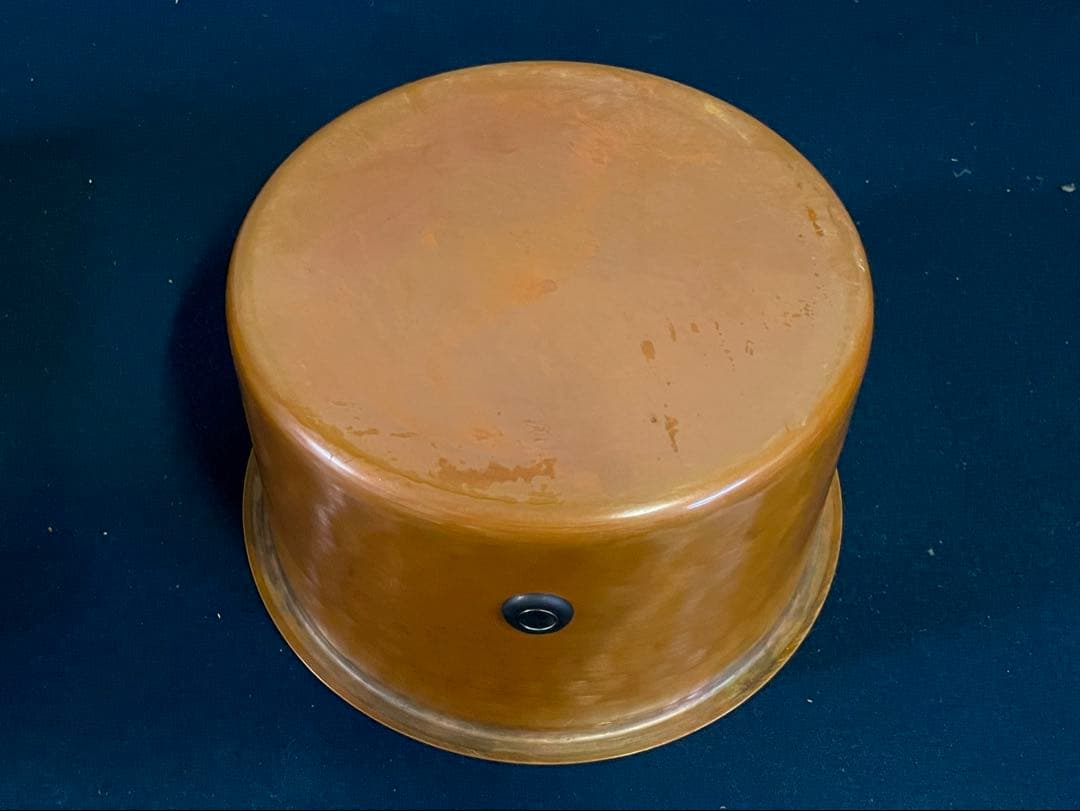 【未使用 美品】「母」 立礼 御園棚 丸型 炉落とし 炉壇 コード穴 (D)