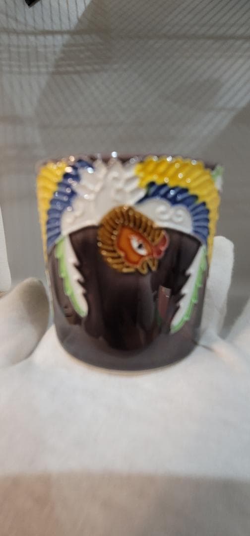 茶道具 中村翠嵐作 紫 鳳凰 蓋置 共箱