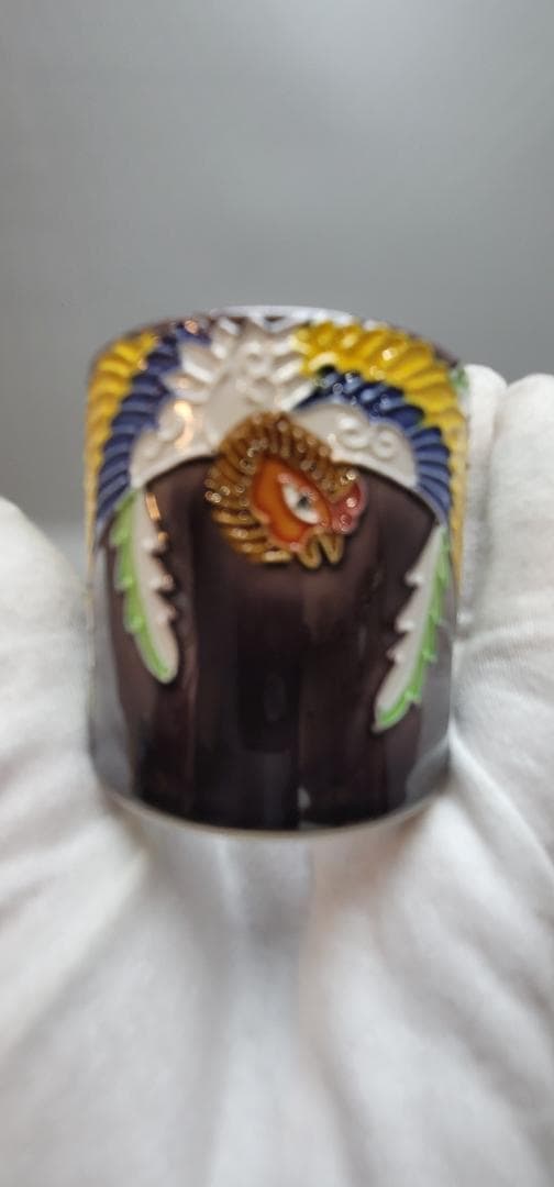 茶道具 中村翠嵐作 紫 鳳凰 蓋置 共箱