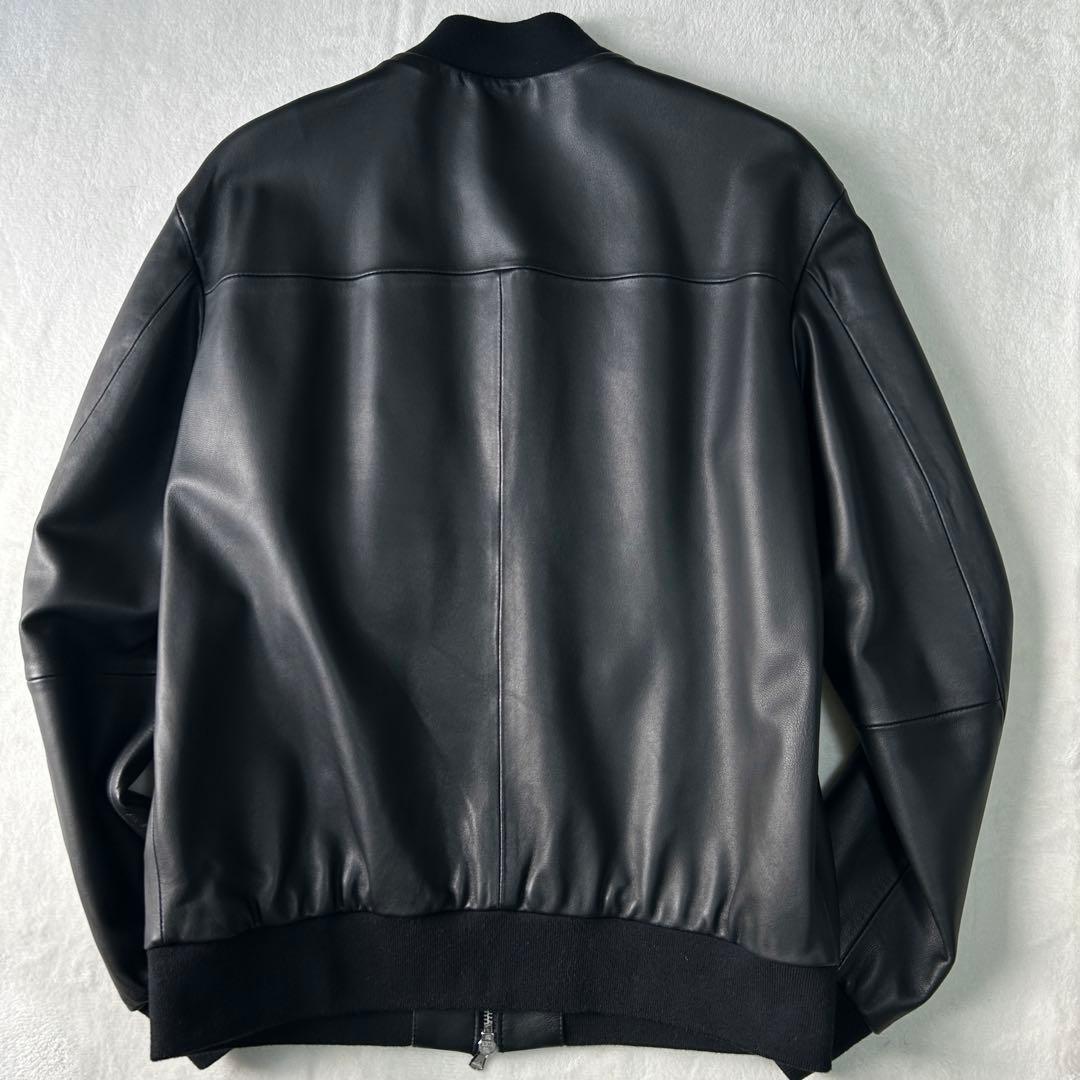 美品 タケオキクチ 羊革 ラムレザー A-2 シングルライダースジャケットM黒