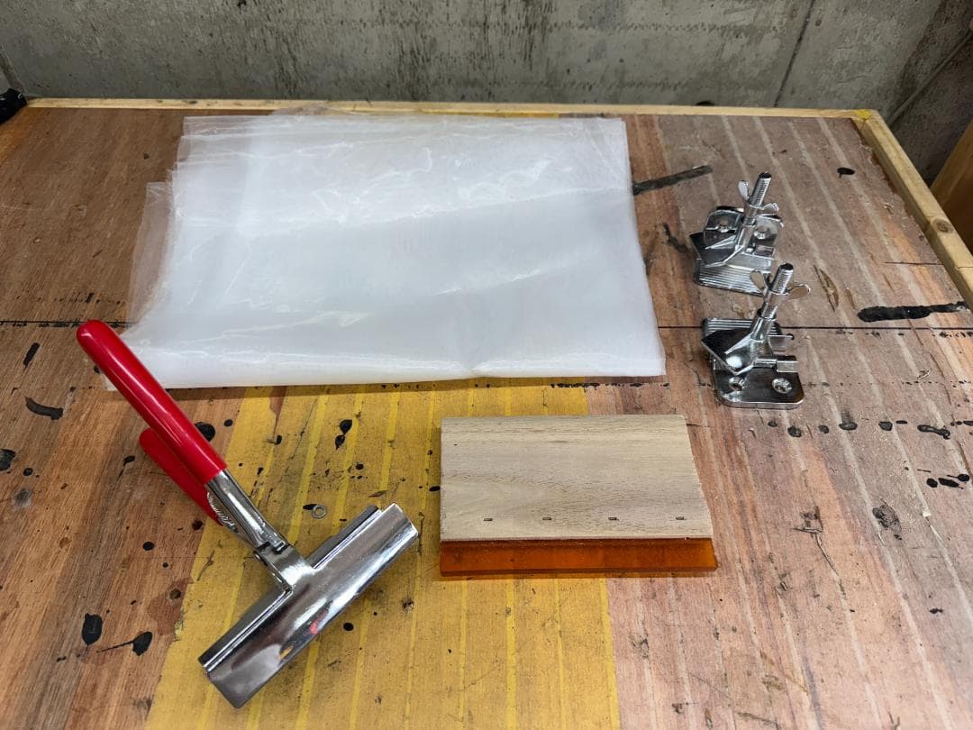 シルクスクリーン印刷機+製版機+用品【値引済】