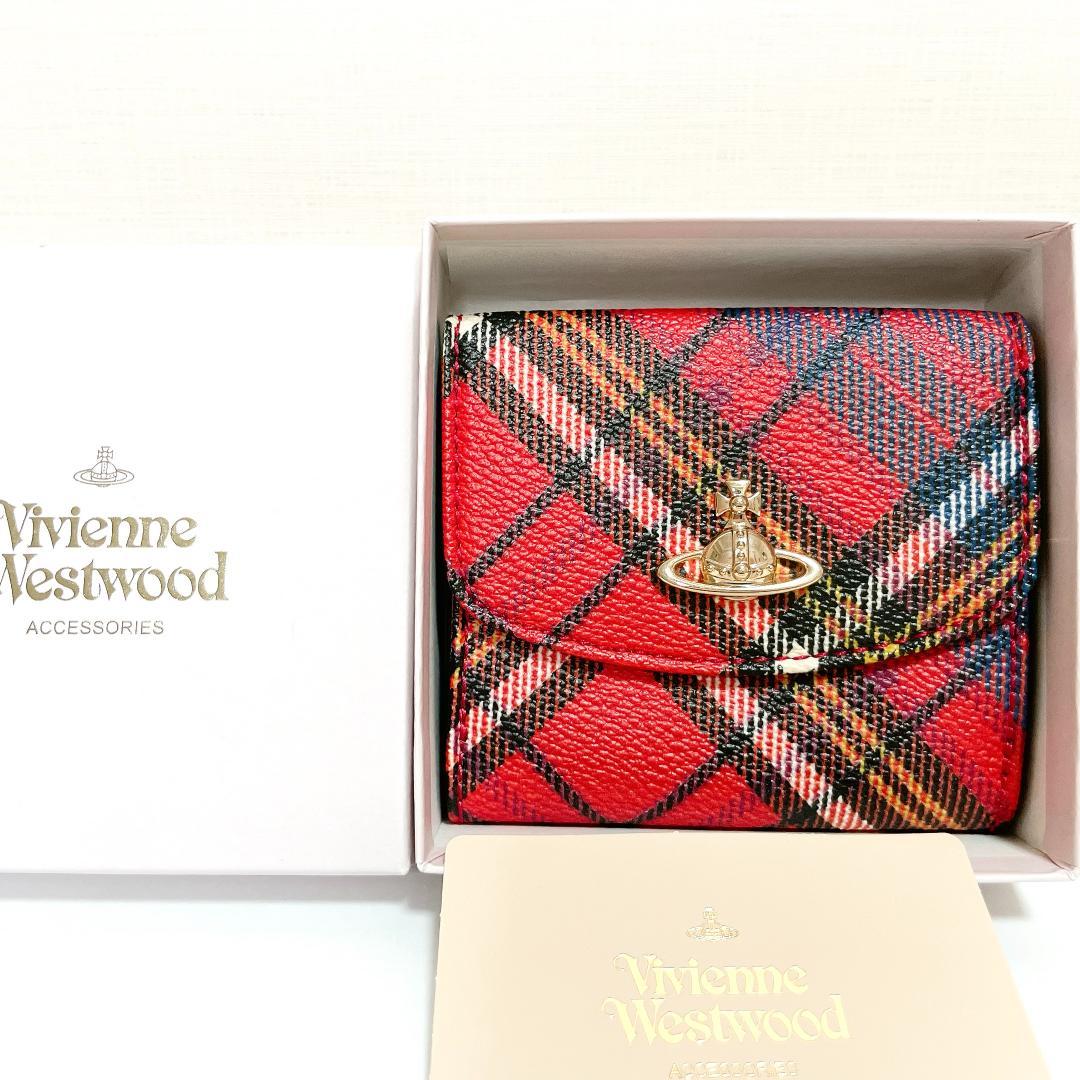 ミニ財布✨Vivienne Westwood　タータンチェック柄　二つ折り財布