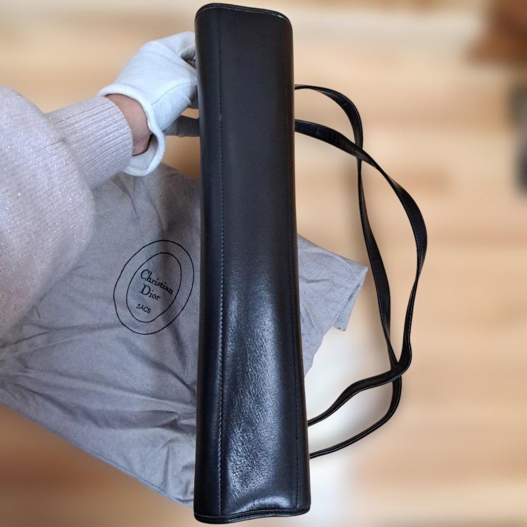 クリスチャン・ディオール ブラックレザーショルダーバッグ 最終値下げ
