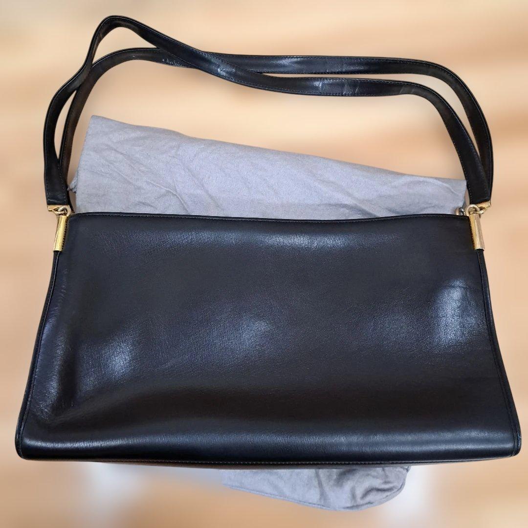 クリスチャン・ディオール ブラックレザーショルダーバッグ 最終値下げ