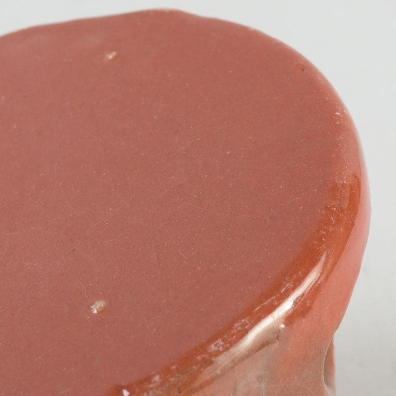 茶道具　川崎和楽造　赤楽　大渡茶入　共箱　V　9461