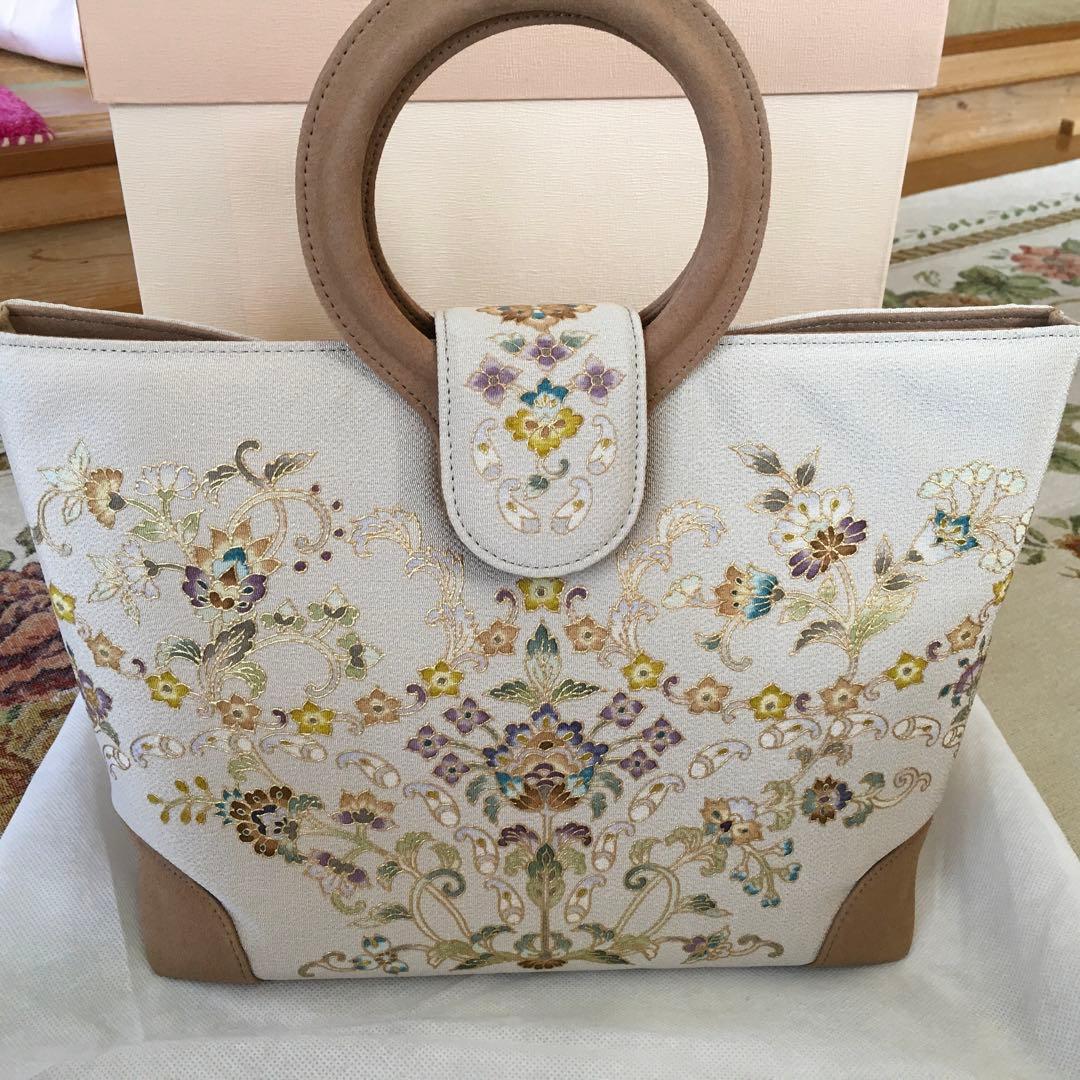 岡重　花柄　和装用バッグ