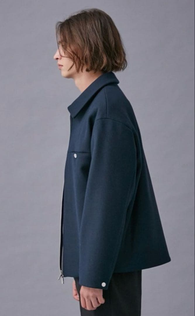 PUBLIC TOKYO Super140sメルトンショートジップブルゾン