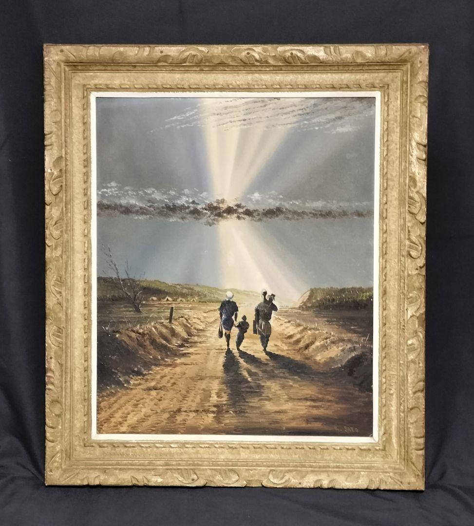 ◇油彩画　K.SATO銘あり　額装