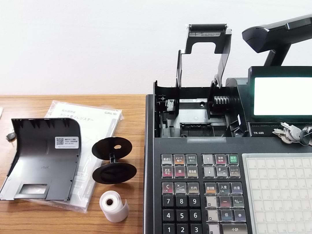 設定無料 飲食向　CASIO TK-400 レジスター 72タッチ　250823