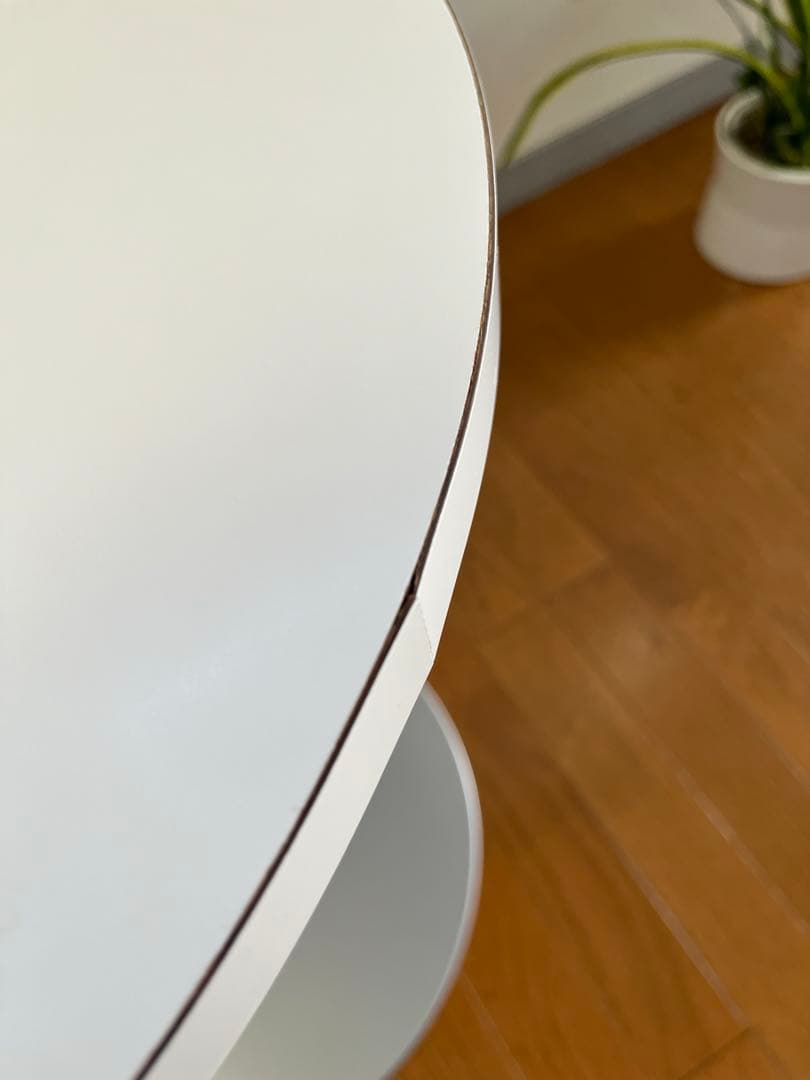 シンプルモダン　ラウンドサイドテーブル　φ500 白　ミッドセンチュリー