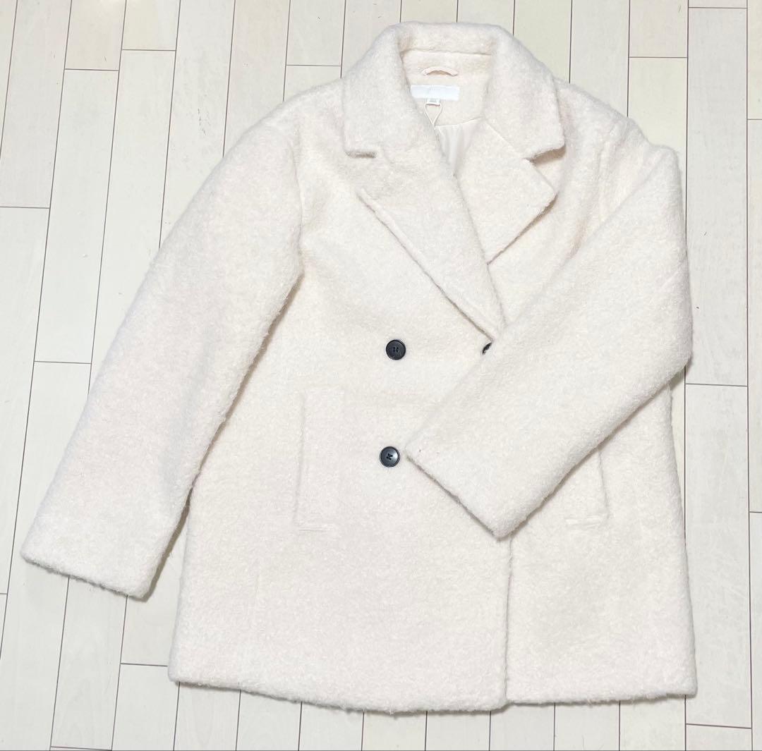 ZARA ブークレダブルブレストコート M 新品