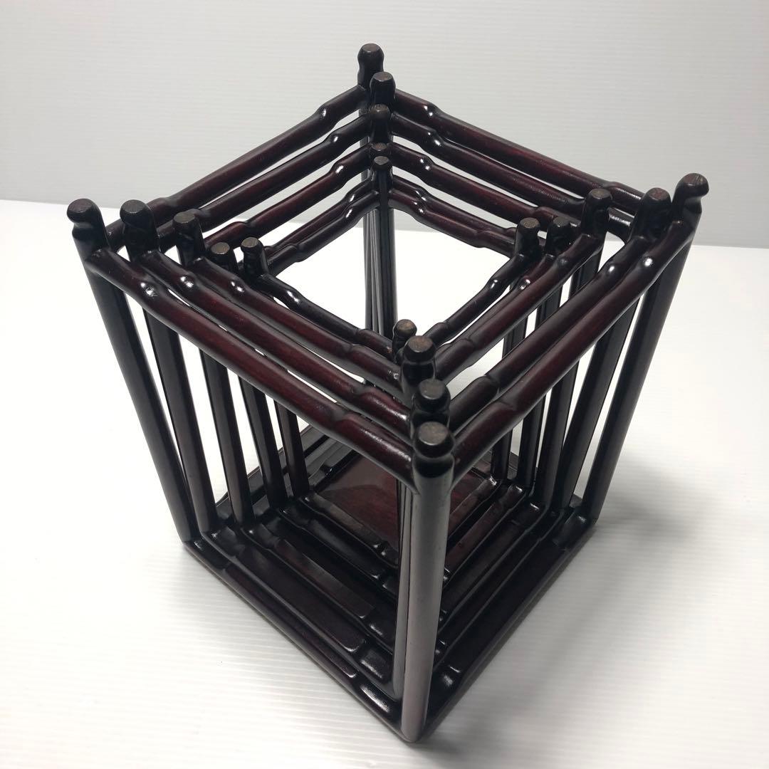 【唐木家具】飾台5連　盆栽高台　花台 香炉台