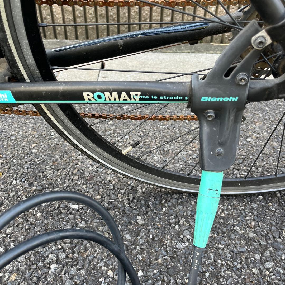 Bianchi ROMA クロスバイク ブラック/ターコイズ