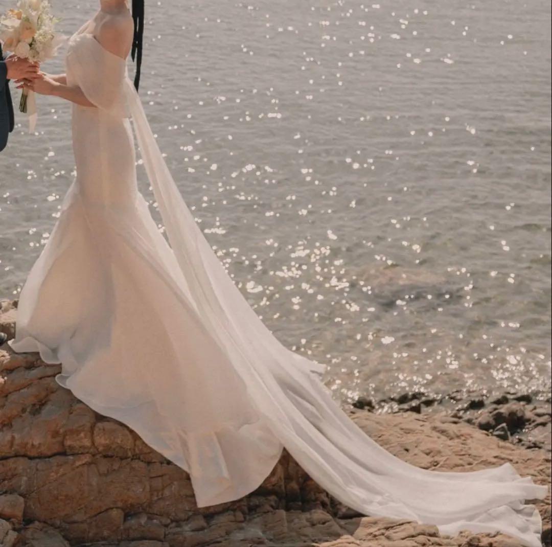 ドレスプロダクション　2way バックトレーン マーメイドドレス