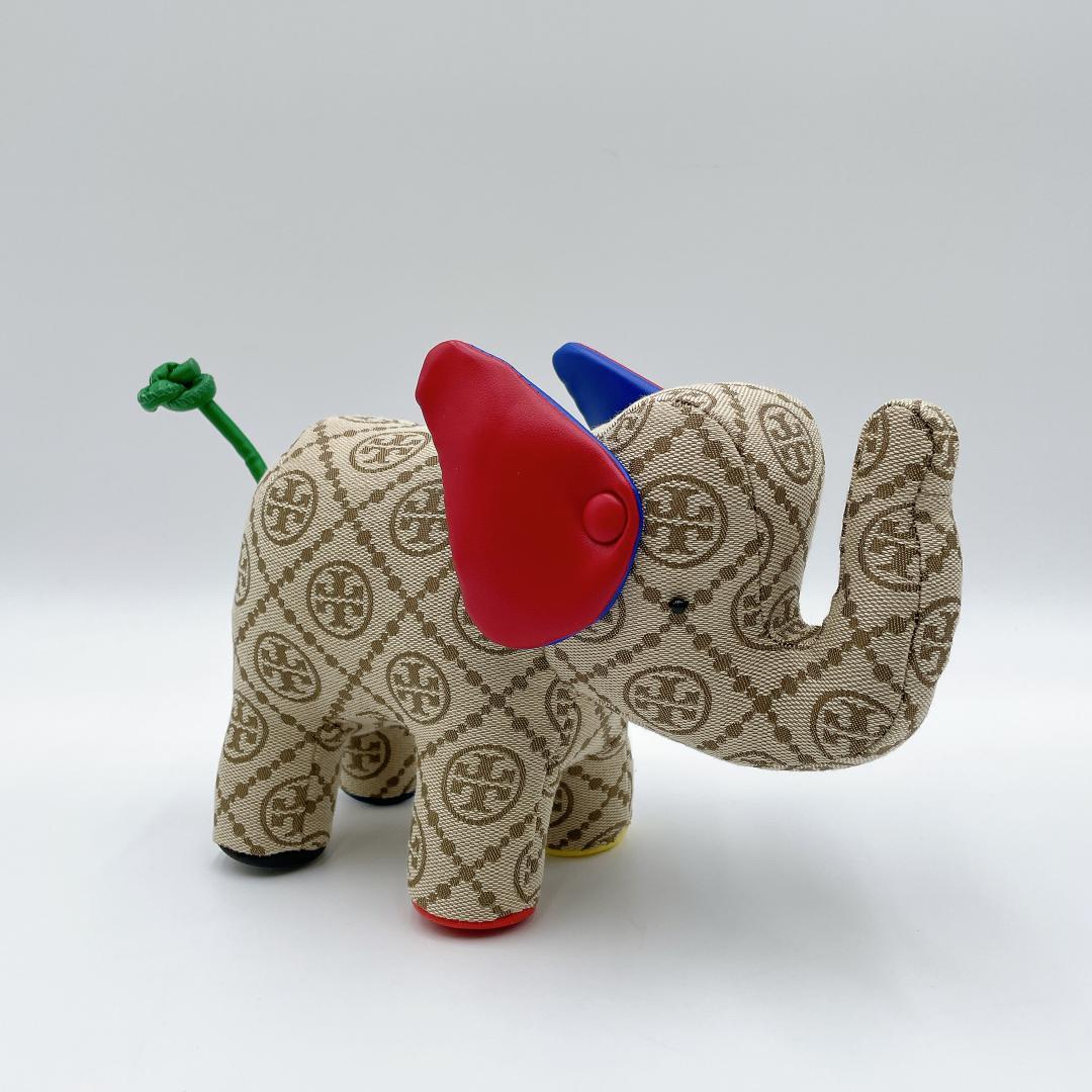未使用 TORYBURCH Tモノグラム エレファント ぬいぐるみ f576