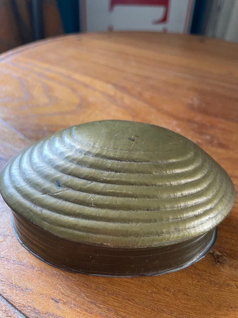 アンティーク　シェル形　真鍮　ジュエリー　アクセサリー　ロザリオ　ボックス　入れ