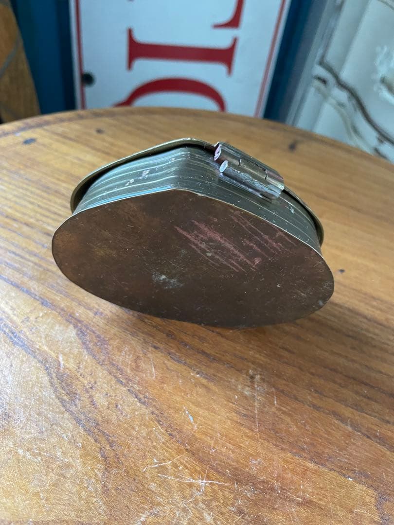 アンティーク　シェル形　真鍮　ジュエリー　アクセサリー　ロザリオ　ボックス　入れ